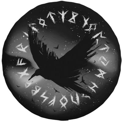 Universal-Ersatzradabdeckung, abstraktes magisches skandinavisches Wikinger-Symbol, Rabe, wasserdicht, Reserveradabdeckung, staubdicht, für Anhänger, Wohnmobil, SUV, Geländewagen, 15 Zoll