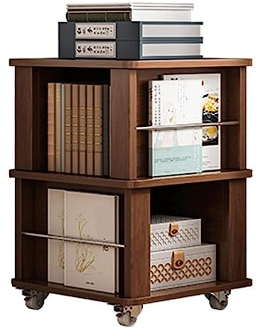YTGHBIML Bücherturm Freistehend 360° drehbares Bücherregal im Retro-Stil, stehendes Bücherregal, einfaches Bücherregal für Zuhause, Büro, Wohnzimmer, Bücherregale, Organizer perfekte Darstellung