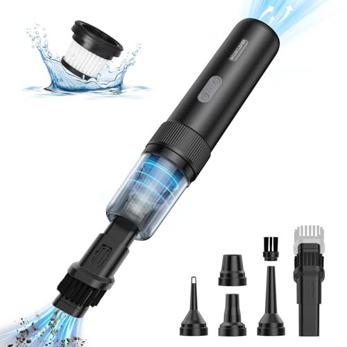 EVARY Aspirabriciole Senza Fili Potente -15000Pa Aspirapolvere Auto,2in1 Aspirapolvere Portatile Senza Fili per Auto, Ricaricabile, Ufficio