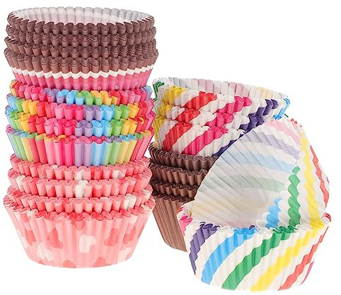 Cabilock Teglia Per Muffin E Cupcake 500 Pirottini Per Muffin in Vari Stili Per Decorazioni Per Feste Di Compleanno