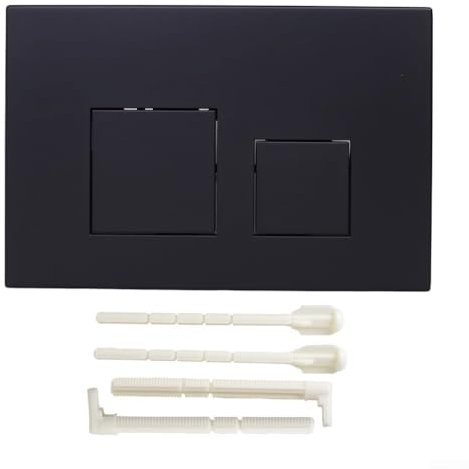 Besttoolifes Betätigungsplatte Betätigungshebel-Set & Einbaurahmen kompatibel mit Geberit für Dual Flush 1 Stück (schwarz)