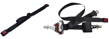 WOTS Lap & Shoulder Belt with Retractor | Compatible with WOTS Tie-Downs | Thicker Webbing, Self-Tensioning, Auto-Locking, Easy Installation, Light Weight, Auto-Rectractable | SAE J2249 Compliant