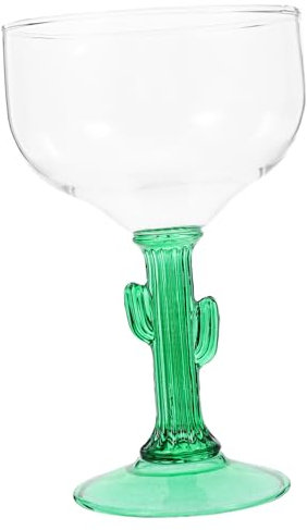 HOLIDYOYO Creative Cactus-Shaped Margarita Glass Lovely Design Wine Cup Drinking Glass for Home Decor and Party Use