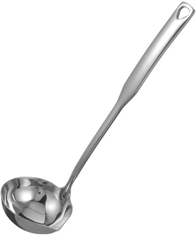 TOPBATHY Louche à Sauce Inox 304 Manches Longues Cuillère Cuisine Avec Bec Verseur Précis Service Buffet Et Réception Usage Maison La Cuisine Professionnelle