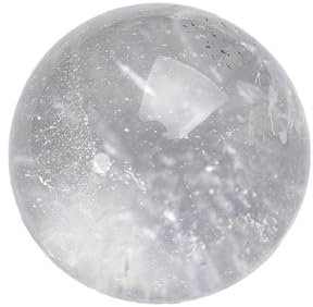 Bola de Cristal de Piedra cruda Pulida para decoraci¨®n del hogar y la Oficina - Bola de Cristal Blanca - Aproximadamente 4 cm