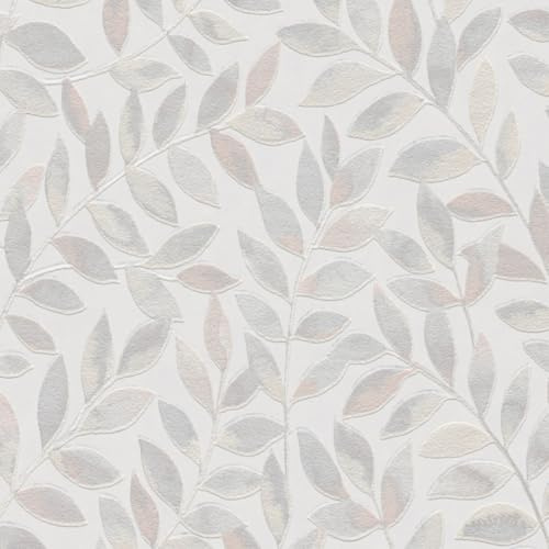 Strukturtapete 10462-10 Vliestapete Blumen Floral 0.53 x 10.05 m Erismann Opus Grau