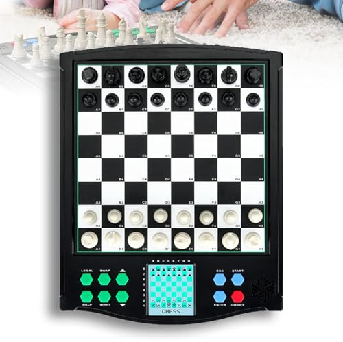 Touch Elektronisches Schachset mit übersichtlichem Display, Auto-Spielspeicher, tragbar für Einzel- oder Zwei-Spieler-Spieler, für Erwachsene