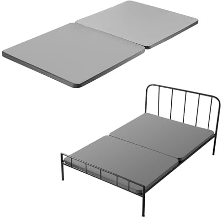 VEVOR Supporto per Letto a Castello Matrimoniale 1900 x 950 x 38 mm Rivestimento in Tessuto Oxford 200D, Supporto per Materasso in Legno, Costruzione in Legno per Impieghi Gravosi, 2 Pezzi, Grigio