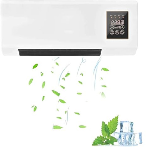 Befoore Climatiseur Portable sans Conduit, climatiseur Portable 2 en 1 Split Max, Montage Mural, avec télécommande, Super Silencieux, Chauffage Rapide et Naturel(C)