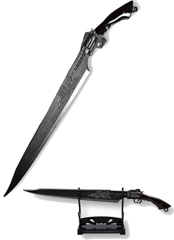 Schwert Schlüsselanhänger und Brieföffner Wolf Held Metall 22 cm mit Ausstellungsständer V2