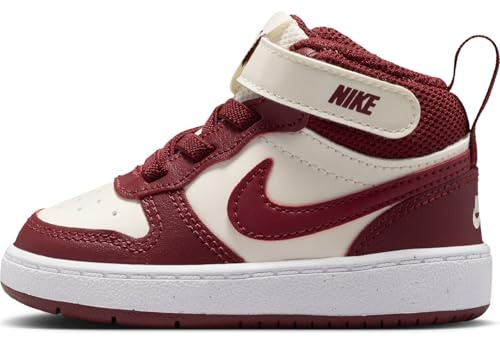 Nike Zapato Unisex para bebé Borough Mid 2 niños pequeños, Soft Pearl Dark Team Red, 25 EU