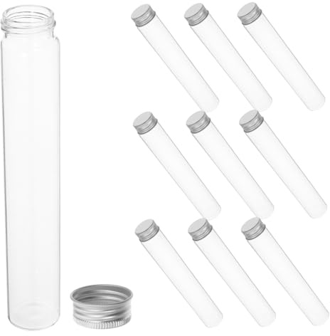 MUELODSIC 10 Pièces Bouteilles Verre Transparent Rechargeables pour Liquides Petites Bouteilles Vides De Voyage Flacons Distributeurs Vides Verre pour Huiles Essentielles