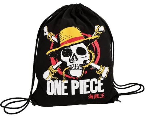 Elbenwald Sac de sport One Piece et Wednesday multicolore avec cordons, Une pièce, Taille moyenne, Classique