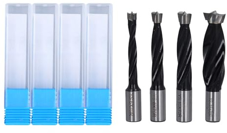 Juego de fresas de extremo de 4 Uds., Kit de brocas HSS, madera dura, madera blanda, contrachapado Pla, brocas de fresa de acero de velocidad de 6, 8, 10 y 15mm, Industrial