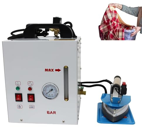 YCNLYSSR Estación de Planchado a Vapor, generador de Vapor de 900 W con Caldera de 4 L de Capacidad, Alarma por Falta de Agua, indicador Visual de presión para Tiendas de Ropa.