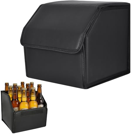Faltbarer Wasserdichter PU Kofferraum-Organizer – Verschleißfeste Auto Aufbewahrungsbox, Großer faltbarer Stauraum für SUV, LKW, Camping, Reisen – Rutschfeste Unterseite,Mehrzweck-Koffer (30*30*30)