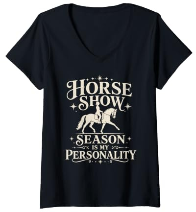 Women's Dressage Diva Dressage Rider Dressage Queen Gift V-Neck T-Shirt