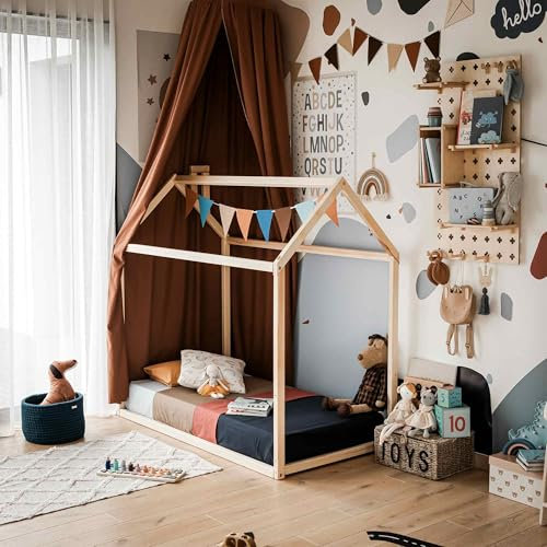 Sweet Home from Wood Montessori-Hausbett mit Latten (190 x 90 cm)