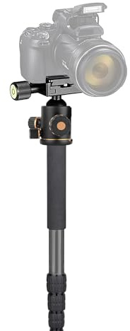 Professional Heavy Duty 182,9 cm monopiede/monopiede (doppia testa opzionale) per Nikon Coolpix P1000