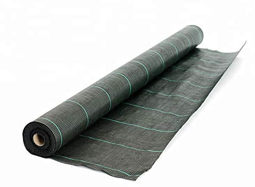 130g/m2 Toile Bache de paillage tissée Anti-Mauvaises Herbes Largeur 3,3m Longueur 15m