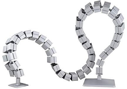 Kabelführung eckig Kuba Slim Line Länge:760 mm Kabelschlauch Made in Germany (Silber)