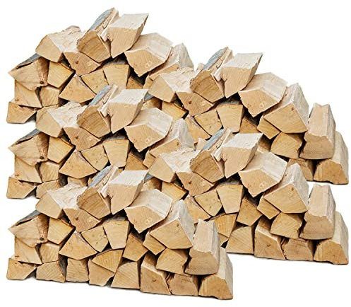 Flameup - Legna da ardere di faggio, con corteccia, 150 kg di legno di faggio, per forno, camino, stufa, braciere, braciere, grill, tronchi da 25 cm, essiccato