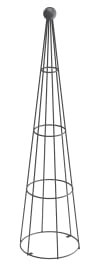 ELEO Rankobelisk Enna anthrazit schwarz - 160x34 cm Rankhilfe kegelförmig rund aus Metall für den Garten - Pflanzenstütze wetterfest pulverbeschichtet dekorativ für draußen - auch als Weihnachtsdeko