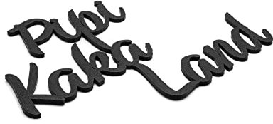 Pipi-Kaka-Land Türschild WC Schild Toiletten Klo Schriftzüge Gästetoilette Toilettenschild Selbstklebend Schwarz