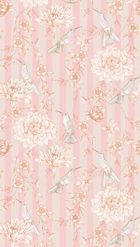A.S. Création Livingwalls Vliestapete - Tapete Blumen in Beige, Orange und Pink - Wandtapete für verschiedene Räume - Wandbild XXL 2,80 m x 1,59 m