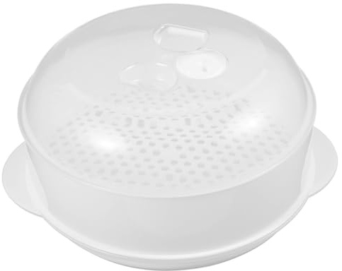PRETYZOOM 1pezzi Vaporiera Plastica Per Microonde Resistente e Riutilizzabile Con Coperchio Pentola Cucina Vapore Pratica e Durevole Compatibile Microonde
