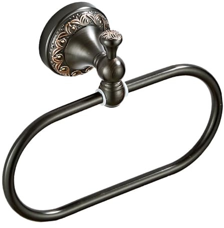 Biutimarden Geschlossener Handtuchring aus Messing mit Wandhalterung Winkel Strapazierfähig Handtuchstange WC Handtuchring