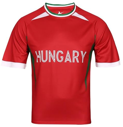 Bolognifi Maglia da calcio da uomo T-shirt da calcio Coppa Europa/America Felpa Fans Footy Mezze maniche(Hungary,M)