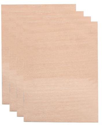Contreplaqué 3mm, 4PCS Panneau De Contreplaqué Planche Bois 297x215mm, Panneau Feuille Découpe Laser Planche De Bois Plaques De Contreplaqué Pour Bricolage, Peinture, Gravure (noyer rouge)