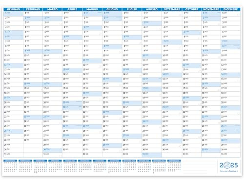 Wandkalender 2025 84 x 59 cm | Positiv | gefaltet | Wandkalender Maxi A1