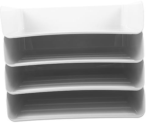 HAPINARY Stapelbarer Dokumentenablage Organizer Für Büro Und Zuhause Stufiger Papierablage Praktischer Schreibtisch Aufbewahrungshalter Für Briefe Akten Und Magazine