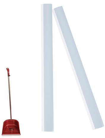 NICENEEDED 2Pcs Plastic Strip Replacement for Dustpan, 10.2 Clip-On Dustpan with Rubber Lip, Inlet Soft Pressing Strips Dustpans Edge Bar Garbage Shovel Closing Edges Straps