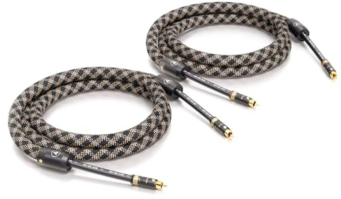 VIABLUE NF-S6 AIR Silver Cinchkabel * Analog/NF/Referenz * Audiokabel * 6-Fach Abschirmung * Versilberte OFC Litzen * Airpipes * T8 Cinchstecker/RCA* NF-AIR Splitter * 1 Paar * 500 cm * 5 m