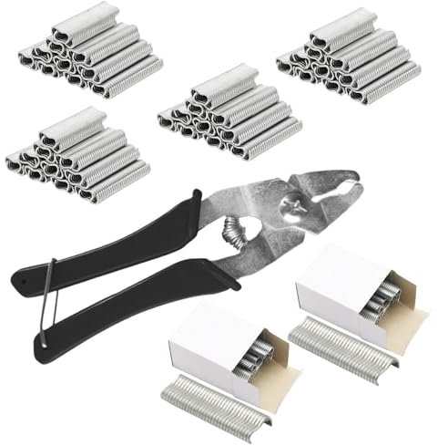 MINZHI Pinza ad anello di recinzione con 1200 clip, per salsicce e anelli di tenuta