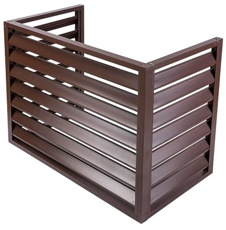 SHANGDAOYU Mini Split Unidad Cubierta, La Pared Cubierta Aire Acondicionado, Louver 3cm/1.6in Diseño Espaciamiento, La Ventilación Y La Disipación De Calor, Material Aleación Aluminio Coffee,39.4