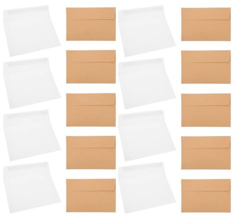 KOMBIUDA 50stücke Selbstklebende Umschläge Für Einladungen Hochzeiten Grußkarten Für -projekte Und Besondere Anlässe Kraftpapier