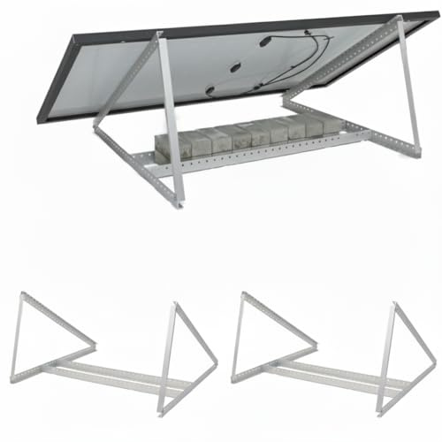 Balkonkraftwerk Halterung für 2 Module, 118 cm Solarmodul Halterung, Halterung Balkonkraftwerk, Solarpanel Halterung Flachdach, PV Halterung Solarpanel Flachdach