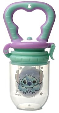 DISNEY BABY Lilo & Stitch - Sgranocchiatore di frutta e verdura - Ciuccio per neonati, con coperchio di protezione, +10 mesi