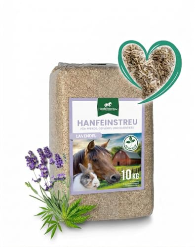 Hattfinströ med lavendel för små djur, kycklingar och hästar, 100 liter, 100 % naturprodukt, extremt absorberande, låg dammhalt, luktbindande, hållbar och hållbar