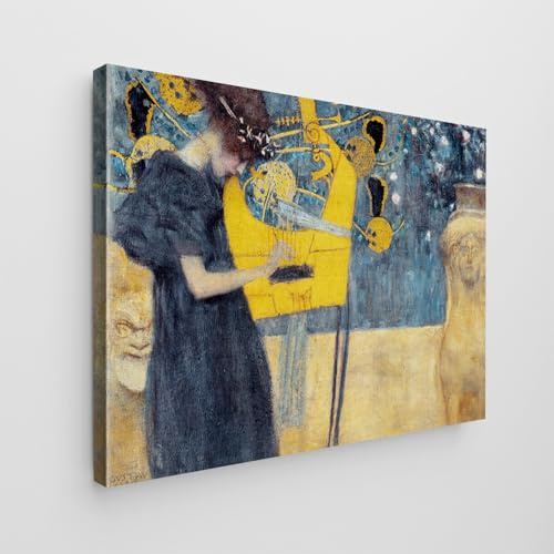 Giallobus - Gemälde - Gustav Klimt - Art Klimt - Standardleinwand - 140x100-16 - La musica - Bereit zum Aufhängen - Moderne Gemälde