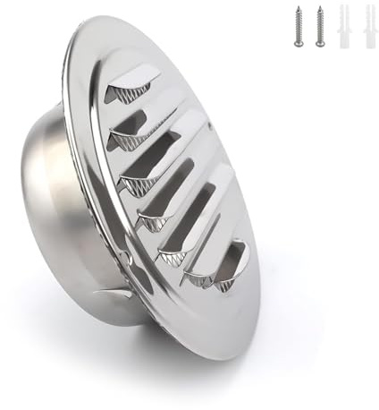 LNSYSNS Rejillas de Ventilacion, Salida de Aire 304 Acero Inoxidable, Protección Contra Insectos Sistema de Ventilación con Tornillos y Tubos de Expansión para Cocina, Garaje, Baño