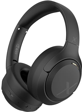 Riwbox Hybrid Active Noise Cancelling Headphones,Wireless Over Ear Bluetooth Headset,60H Playtime,Hi-Res Audio, Foldable,Bluetooth V5.4,Comfort&Immersion for Work,Commuting (Black)