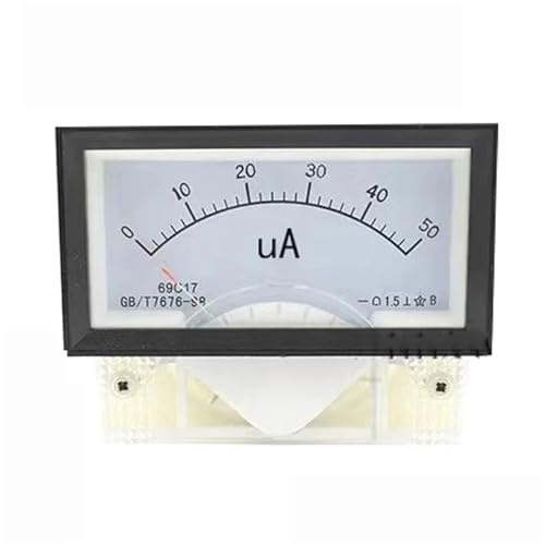 Microamperímetro de puntero 69C17, 50uA, 100UA, 200UA, 300UA, 500UA, con medidor de corriente de derivación, amperímetro de 85x46MM(50UA)