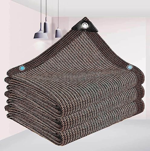 Vela ombreggiante rettangolare, traspirante, 3 x 4 m, 90% protezione UV anti-UV, per piante, fienili e canili, tessuto marrone per esterni