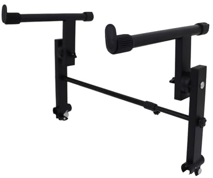Generic 2 Stöckiger Keyboardständer, Universell Stapelbar, für Keyboards Und E Pianos