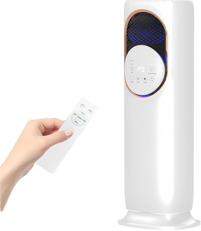 KAIKAFEI Ventilador Aire Frío Caliente Y Ventilador Torre 4 En 1 Con Calefactor Cerámico Ptc, Humidificador 4L, Enfriador Evaporativo, Oscilante 180°, Mando a Distancia, Uso Doméstico